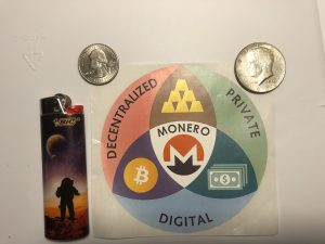 picture of sticker with items next to it for scale